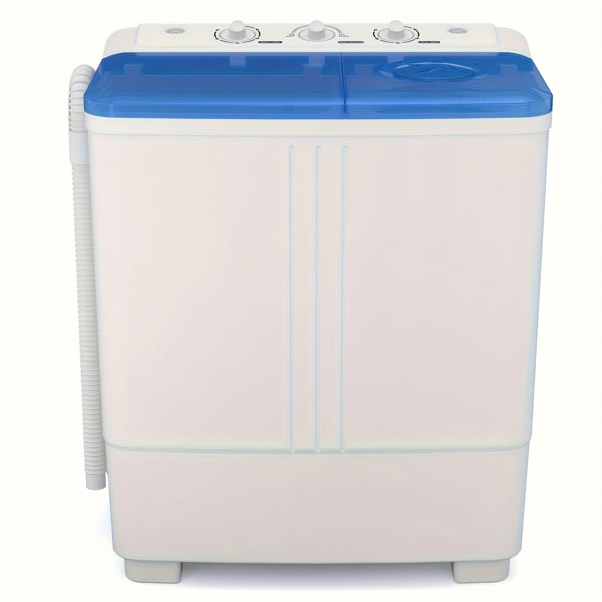 21Lbs Portable Washing Machine, Semi-automatic Compact Twin Tub Laundry Washer with Built-in Drain Pump, Time Control, 13Lbs Washer And 8Lbs Spin Dryer Combo for Apartments, Dorms, RVs