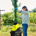 Wood Chipper, 1800W High Power Garden Branch Shredder, 15-Amp Electric Brushless Wood Chipper, Garden Tools With 10 Gallon Collecting Bin, Easy To Clean For Branches, Leaves And Yard Cleanup, Fathers Day Gift