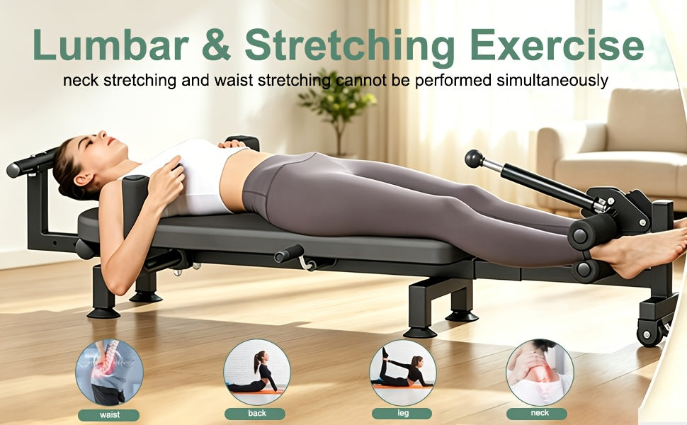 [Portable Back Decompression] Fitness Full Body Traction Table, Cervical And Lumbar Stretching Traction Table, Home Portable Back Decompression Bed for Tension Relief And Back Stretchering