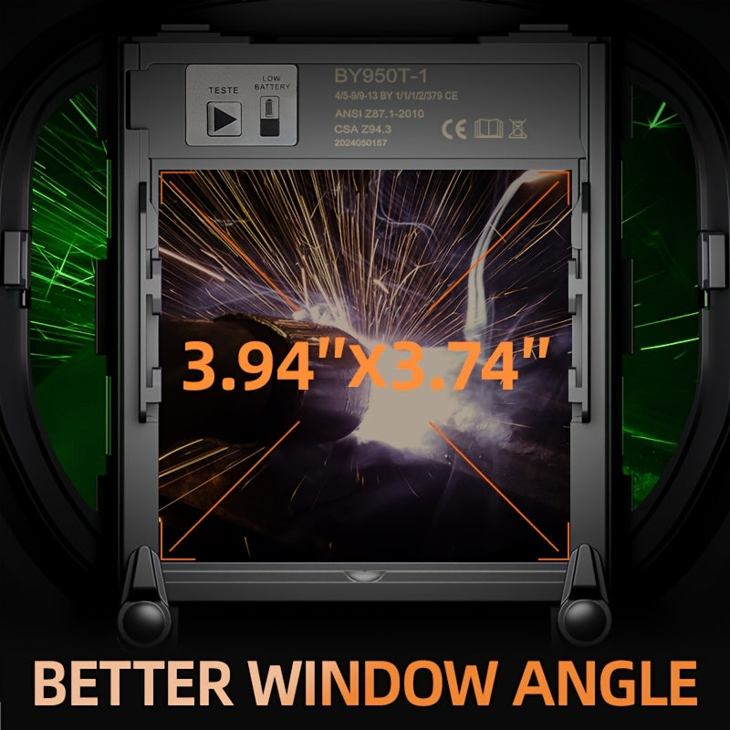 ANDELI Welding Helmet with True Color Automatic Dimming, 180° View Measuring 3.94" X 3.74", Featuring 4 Arc Sensors And a Wide Coverage Range of 4/5-8/9-13, Suitable for TIG, MIG, And STICK Welding