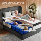 12-inch Full-filled Mattress, Queen Or King Size - Full-size Mattress with Memory Foam And Independent Springs, Medium-firmness, Suitable for Heavy Sleepers - Durable Mattress, Comfortable Bedroom Style, Ergonomically Designed.