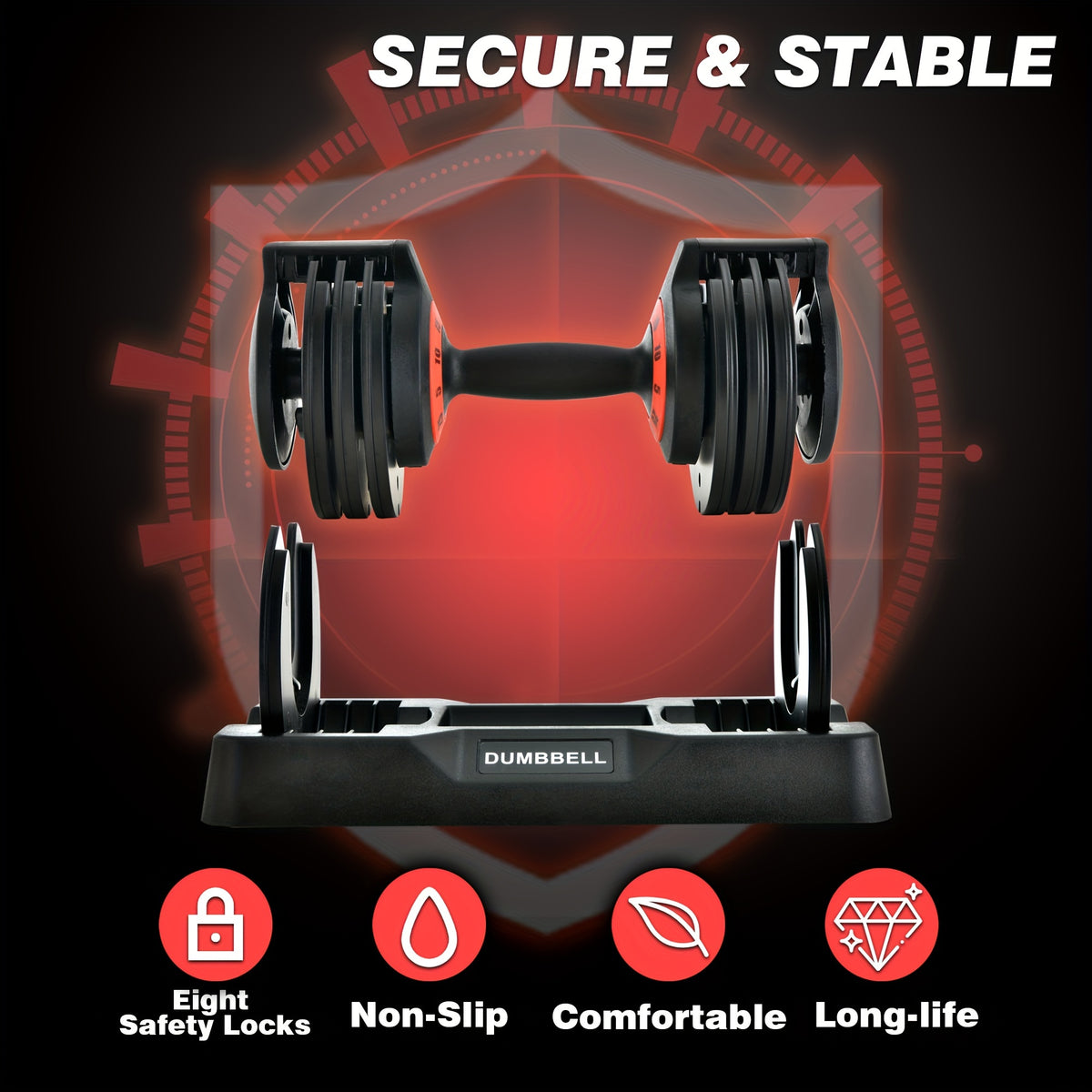 Set of Adjustable Dumbbells Weighing Up to 55 Pounds, Featuring Weights of 11, 22, 33, 44, And 55 Pounds. This Compact 5-In-1 Dumbbell Set Allows for Quick Adjustments, Making It Ideal for Full-Body Workouts And Home Fitness Routines