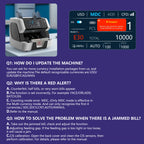 [Black Friday] Mixed Denomination Money Counter Machine, Value Counting, N70 Bill Counter With UV/MG/IR/MT Counterfeit Detection, 3.5" TFT Display Cash Counting Machine, Office Supplies, Black Friday