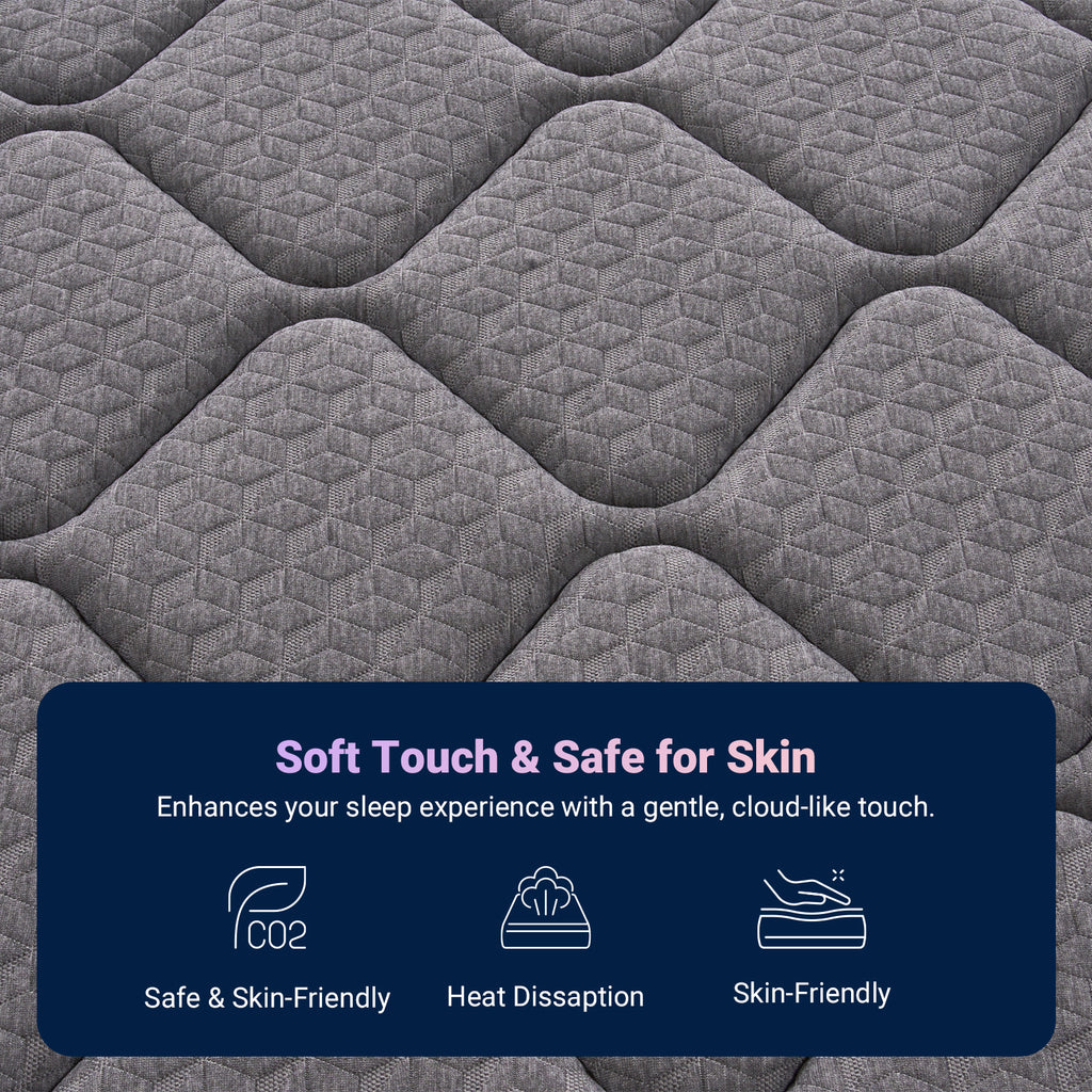 Avenco 6/8/10/12/14 inch Cooling Gel-Infused Memory Foam Mattress, Pocket Spring Hybrid Mattress,SmartS Coil, Pillow Top Design And Motion Isolation Christmas Gifts