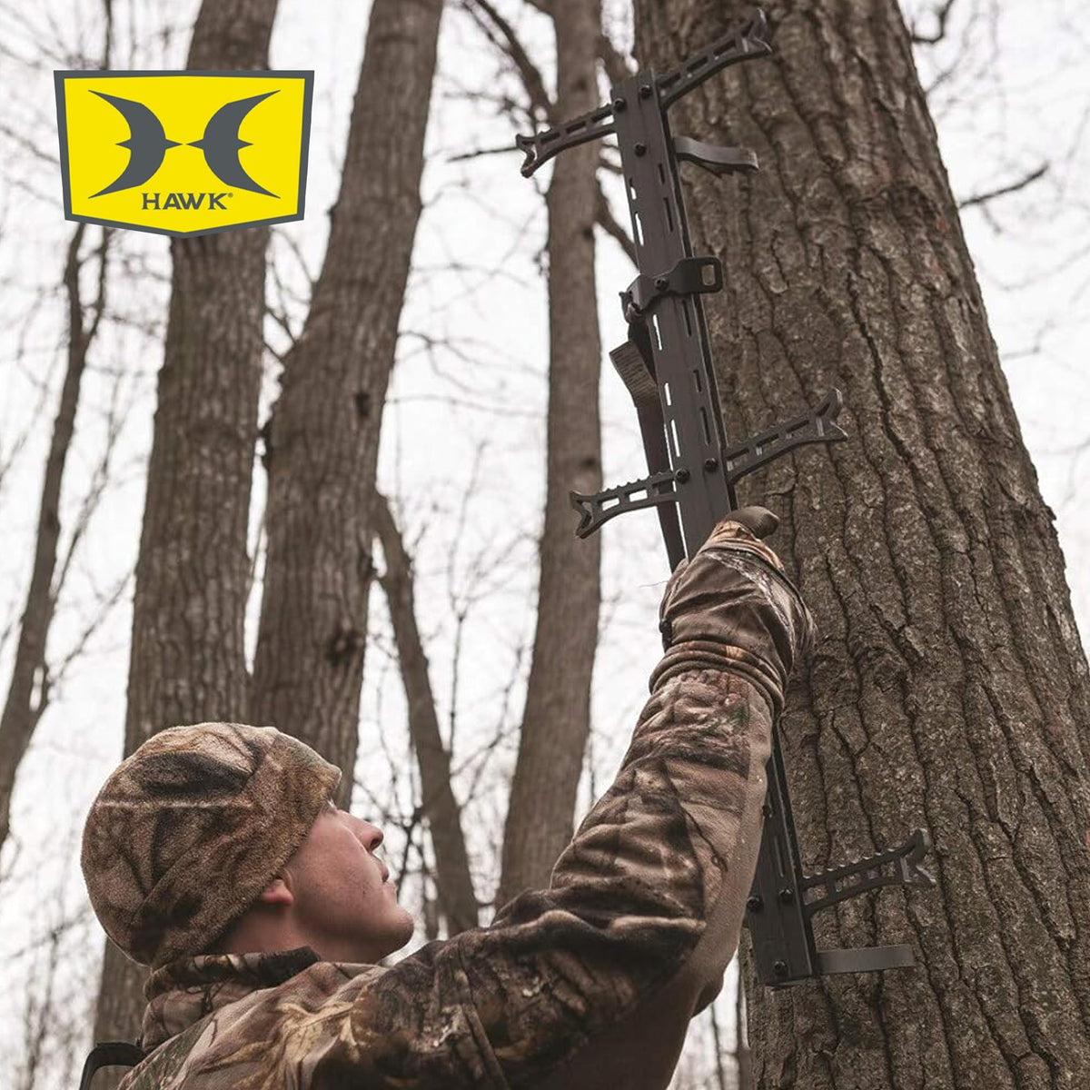 Hawk Helium 30 Inch Aluminum Alloy Climbing Sticks Tree Climbing Hunting Gear, Hunting Accessories for Tree Stands, Deer Stands, & Blinds, 3 Pack
