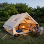 Spacious Luxury Quick-Setup Inflatable Lightweight Glamping Tent, High-Quality High Quality; All-Weather and All-Season Use, Specifically Designed for Sophisticated Camping Enthusiasts, Suitable for Family and Friends' Camping Trips