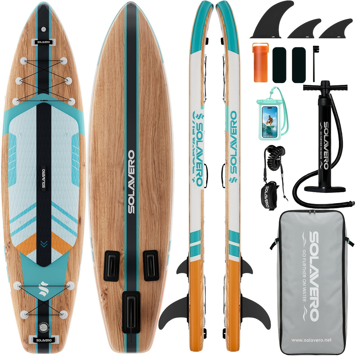 Inflatable Paddle Board, 10'6"/11'/11'6", Inflatable Stand Up Paddle Board with Additions, Non-Slip Inflatable Kayak with Phone Bag, Foot Safety Lanyard for Fishing Surfing Yoga