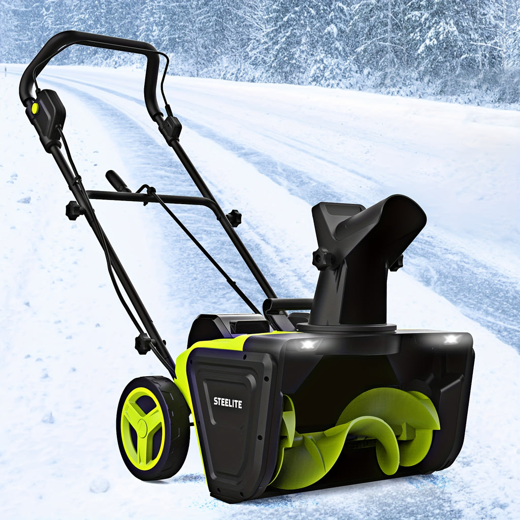 Steelite 40V Cordless Snow Blower, 20" Wide Clearing Capacity, 850 Lbs/Min, Includes 2x4.0 Ah Batteries & Charger, Tool For Easy Snow Removal