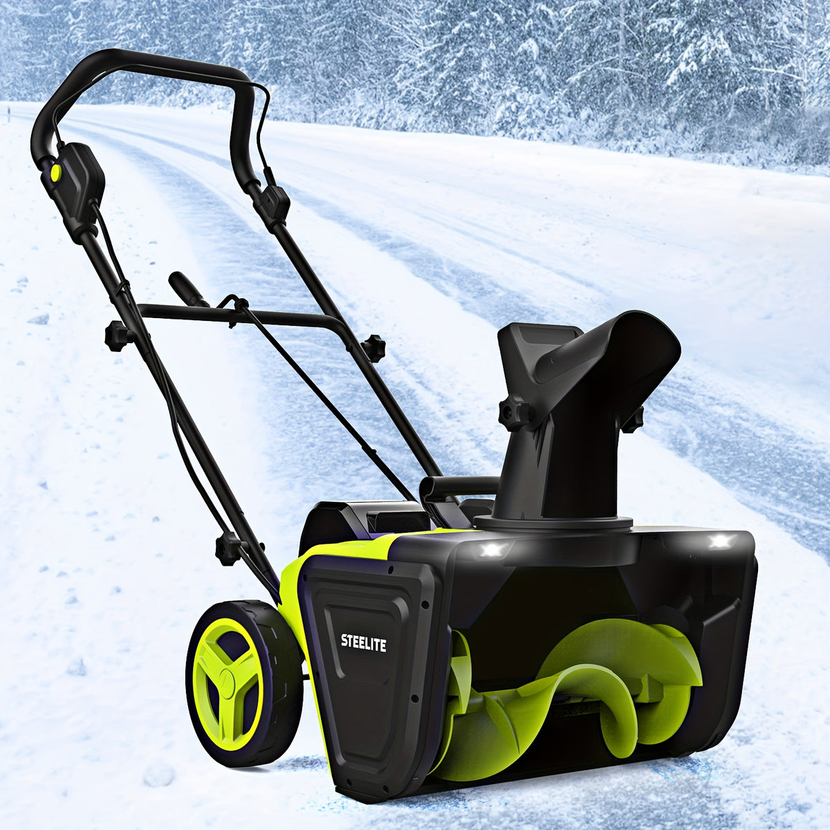 Steelite 40V Cordless Snow Blower, 20" Wide Clearing Capacity, 850 Lbs/Min, Includes 2x4.0 Ah Batteries & Charger, Tool For Easy Snow Removal