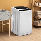 Full Automatic Washing Machine, 15.6/17.6/17.8/25Lbs Top Load Portable Washer with Drain Pump, 10 Wash Programs 8 Water Level Washer and Dryer Combo, 2 in 1 Washer and Dryer for Apartments, RV, Camping