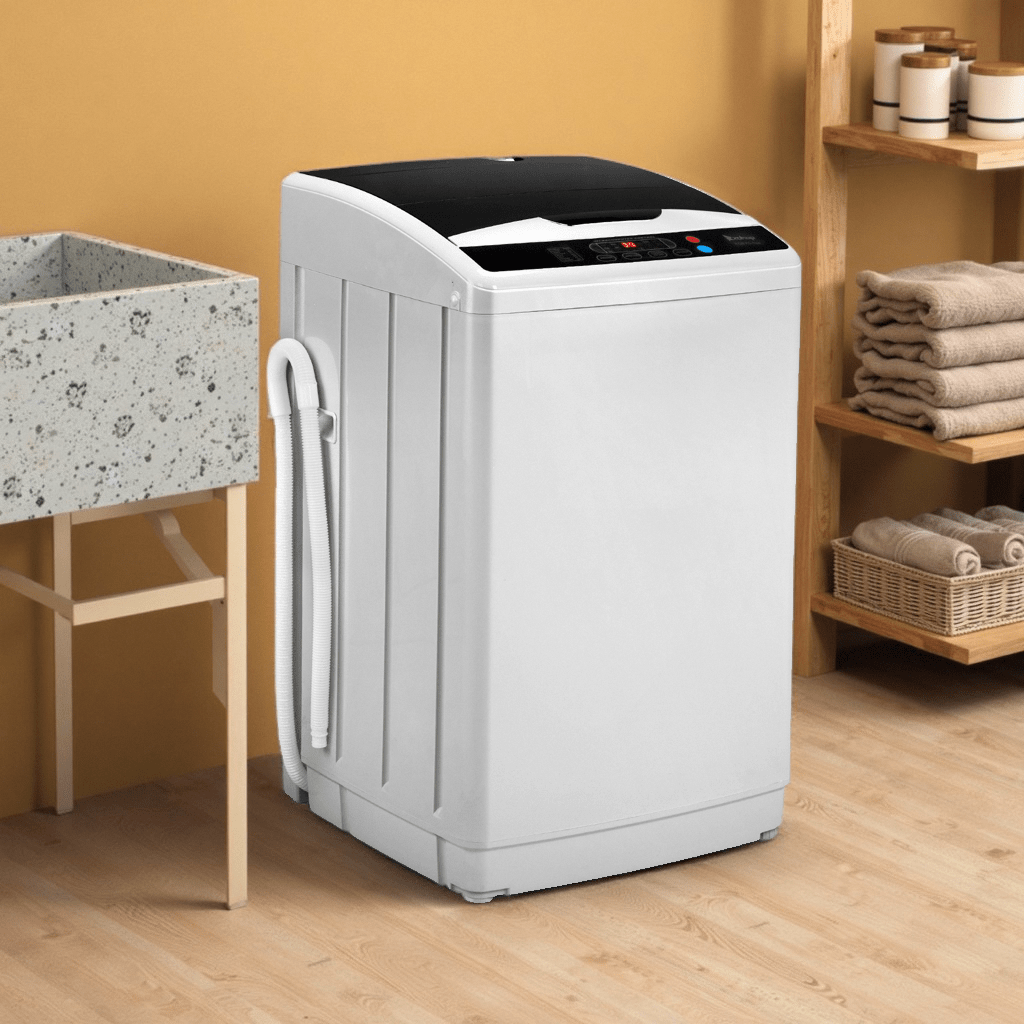 Full Automatic Washing Machine, 15.6/17.6/17.8/25Lbs Top Load Portable Washer with Drain Pump, 10 Wash Programs 8 Water Level Washer and Dryer Combo, 2 in 1 Washer and Dryer for Apartments, RV, Camping