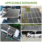 Werchtay 200W*2 Solar Panels, 25.5% 18BB High Efficiency Monocrystalline 2pcs 200W 12 Volt Solar Panels Systems Solar Module for Farm House Rooftop RV Caravan And Other Off-Grid System