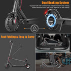 Folding Electric Scooters, Adult Electric Scooters. with a Maximum Range of 25 KM, LED Panel 8.5-Inch Tire Folding Electric Scooter Offers Commuters an Electric Scooter. 36V 5.2AH/36V 10.4AH