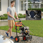3500PSI Pressure Washer -2.3GPM 212CC Gasoline Washer with 25ft Hose And 4 Quick-Connect Multi-Angle Nozzle, Courtyard Car High-pressure Washer, Perfect for Cleaning Outdoor Surfaces, Roads, And Walls