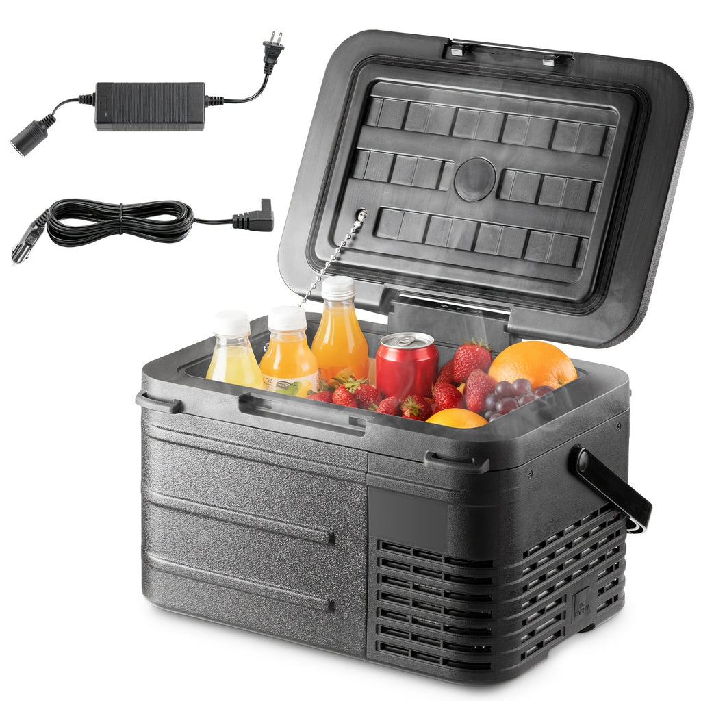 Upgraded 10/32/43 QT Portable Compressor Fridge Freezer, 15 Mins Quick Cooling, ECO & MAX Dual Modes, 3-Level Battery Protection, Ideal for Camping RV Home Use