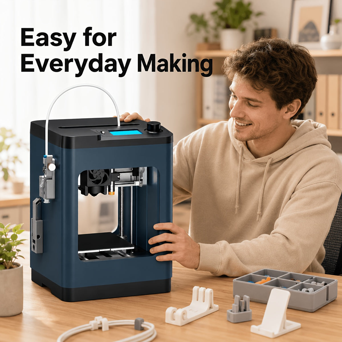 [High Speed WiFi 3D Printer] 3D Printer TINA2Plus, 350mm/s High Speed Auto Leveling FDM Mini 3D Printer With Platform, Fully Assembled 3D Printer For 3D Printing Enthusiasts And Beginners With WiFi High Precision 3D Printer