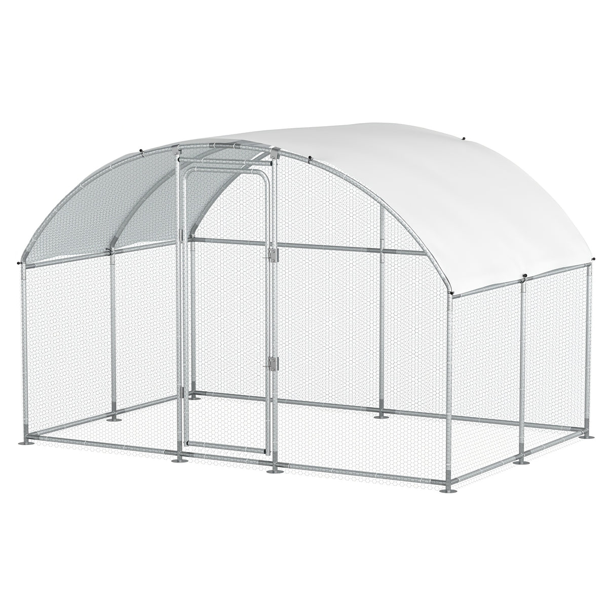 Outdoor Large Dog Kennels Playpen Crate Heavy Duty Pet Cage Enclosure Run for Yard with And UV Protected Top Cover Small Animal Run Cage Walk-In Metal Rabbit Cage Outdoor Backyard Garden