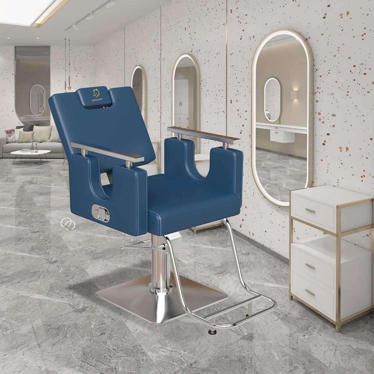 Salon Chair Hydraulic Barber Chair 360 Degrees Rolling Swivel Barber Chairs, Hydraulic Reclining Barber Chair for Barbershop Hair Salon Spa Equipment