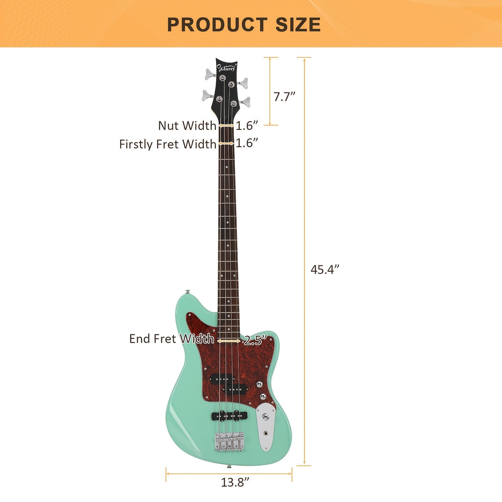 Glarry 4-String Electric Bass Guitar Kit, with Red Pearl Guard Board, Full Size Bass Guitar Kit with 20W AMP, Tuner, Bag And Additions, for Beginner, Bass Musician, Christmas/Festival/Birthday Gift