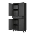 SISESOL Metal Garage Storage Cabinet With Locking Doors And Adjustable Shelves, Rolling Tool Storage Cabinet With 4 Wheels And 1 Drawer - 73" Steel Locking Cabinet For Garage, Warehouse