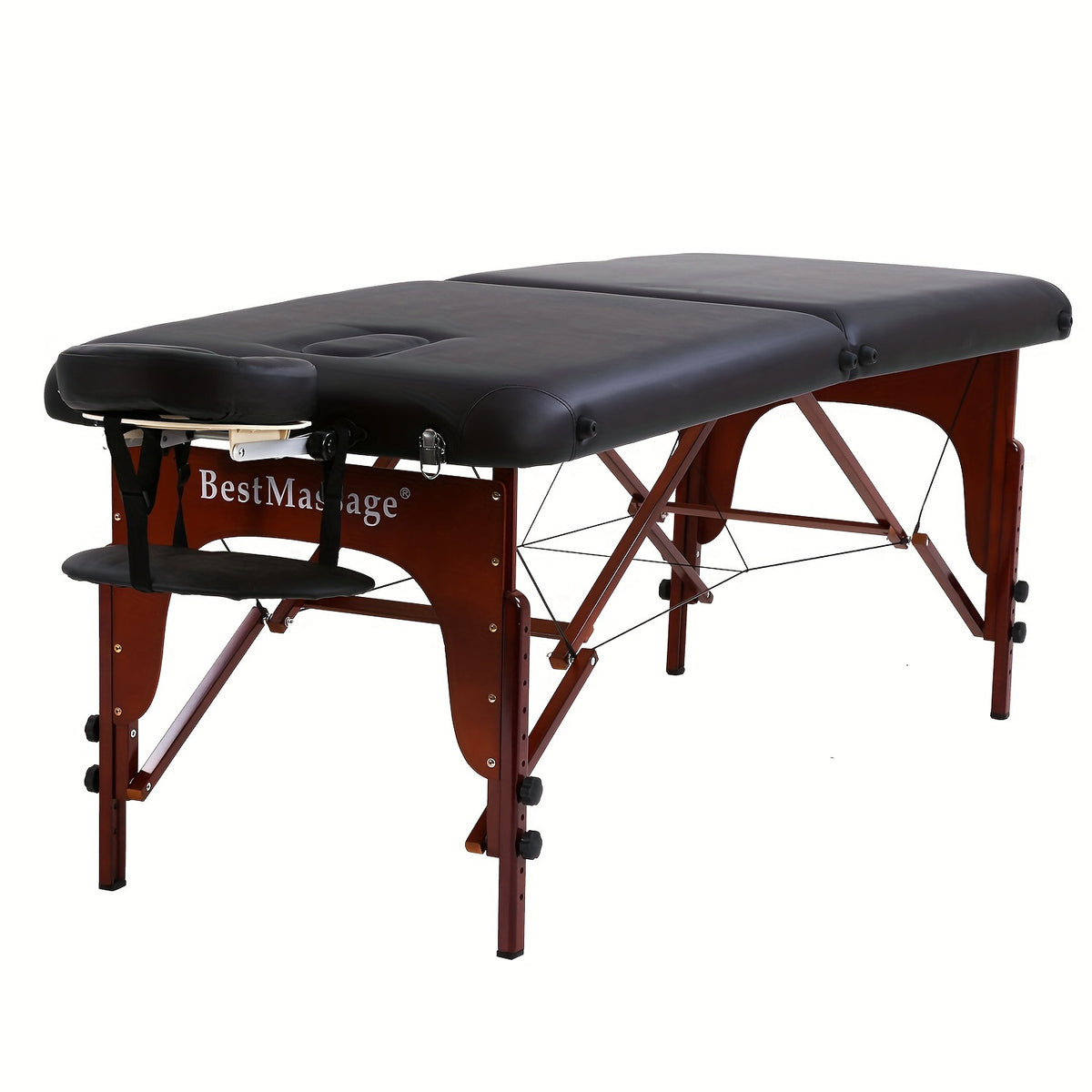 2 Fold Massage Bed Portable Massage Table Spa Bed Height Adjustable Lightweight Spa Table with Carry Case