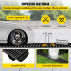 Trench Drain System by VEVOR, 6-Piece Interlocking Channel Drain for Driveways and Garages