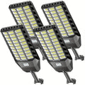 Outdoor Solar Street Lights, 4-Pack with Motion Sensor for Garage and Yard Security Lighting