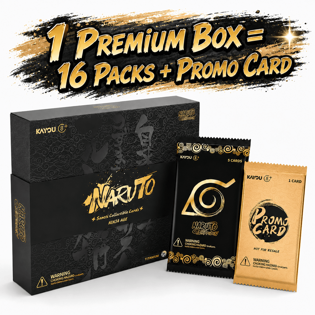 Kayou Naruto Ninja Age Premium Collector Box | Naruto-Smriti Collectible Cards - US Version