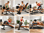 Home Gym Weight Bench, 5-In-1 Adjustable Workout Bench for Abs, Back, Glutes And Core Training, Heavy Duty 1000LBS Capacity