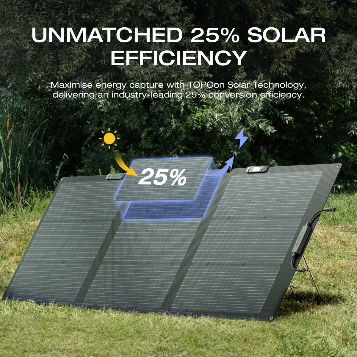 EcoFlow 45W/60W110W/160W/220W Portable Solar Panel, Foldable with Carry Case, High 23 Efficiency, Design for Camping, RVs, or Backyard Use