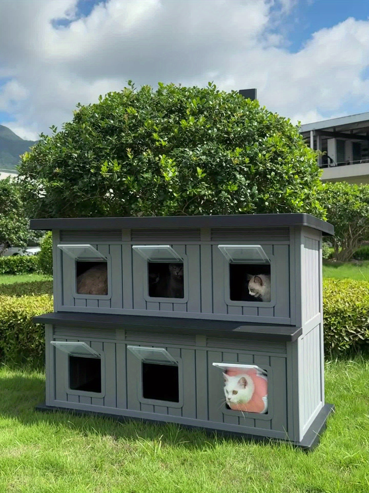 Double-layered Stray Cat Shelter, Suitable For Both Indoor And Outdoor Use, Providing A Windproof And Warm Shelter, Sturdy And Resistant To Scratching And Biting, Capable Of Accommodating Multiple Pets, Ducks, Chickens, Perfect Gift For Christmas