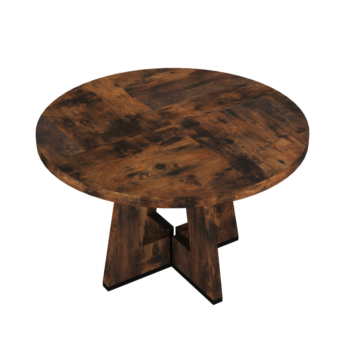 47" Round Dinner Table, Farmhouse Dining Table for 4, Ideal for Dining Room, Kitchen, Or Living Room