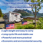 12v 100Ah LiFePO4 Battery Deep Cycle Battery 8000+ Cycles 100A BMS Rechargeable Lithium Iron Phosphate Battery Low-Temp Protection, For RV Marine And Home Energy Storage
