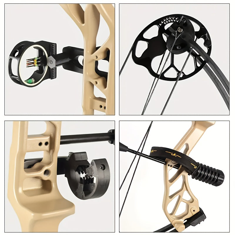 2026 Upgraded Version | A Hunter's First Bow | Ready to Shoot Out of Box - GRwolf Compound Bow Set for Adults, 19-31" Draw Length 19-70 Lbs Draw Weight, 320 FPS Speed, Full Accessories Kit, No Bow Press Needed, Right Hand Compound Hunting Bow
