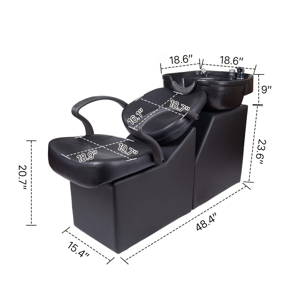 Shampoo Barber Backwash Chair, ABS Plastic Shampoo Bowl Sink Chair for Spa Beauty Salon, Hair Washing Tray for Sink At Home, Hairstylist Essentials