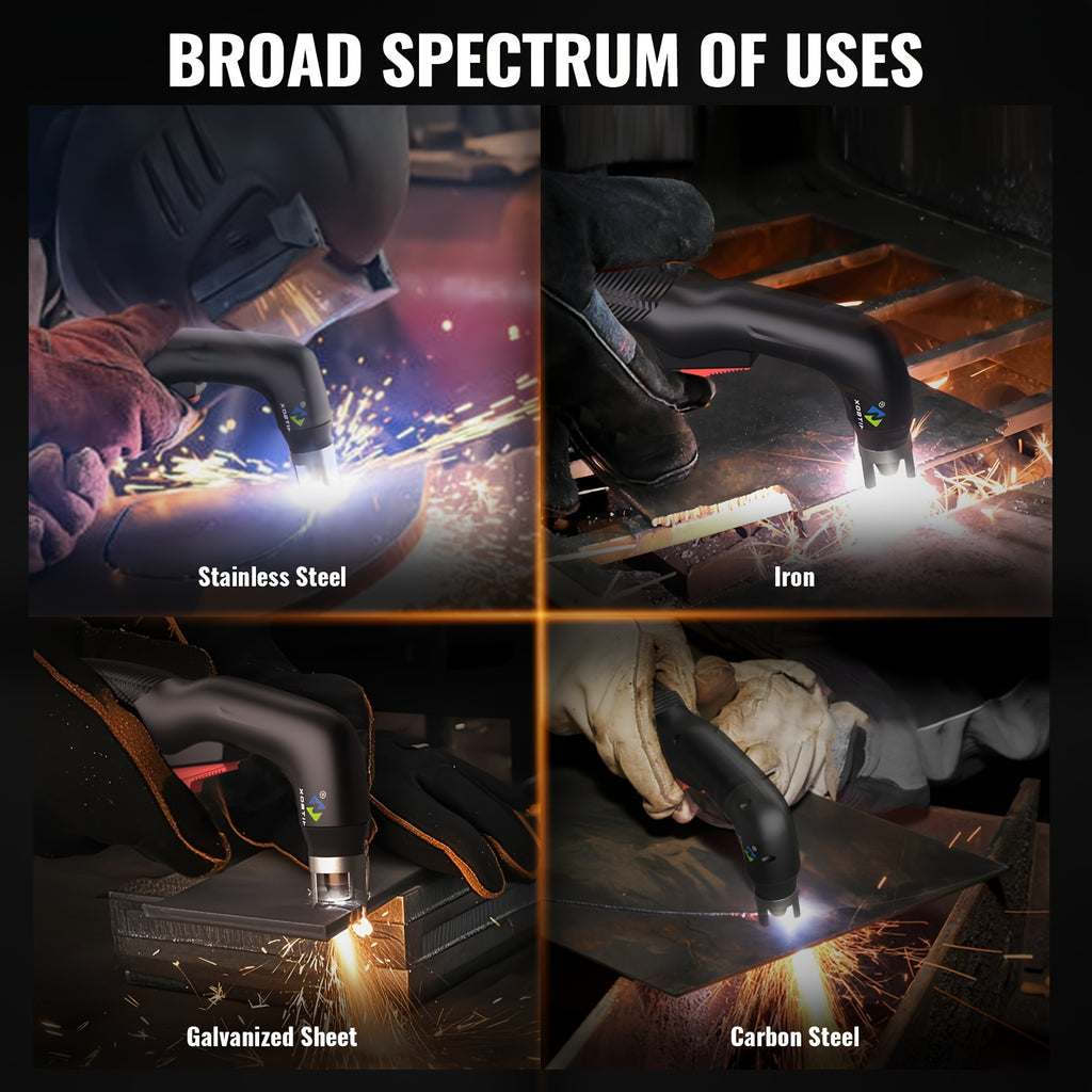 HITBOX HBC45II Plasma Cutter 110V/230V, 1/2" Clean Cut & 3/4" Max Cutting Non-Touch Pilot Arc Portable Metal Cutting Machine with LED Display & IGBT Inverter Updated Version for /Stainless/Galvanized & Auto Repair with Consumable Set