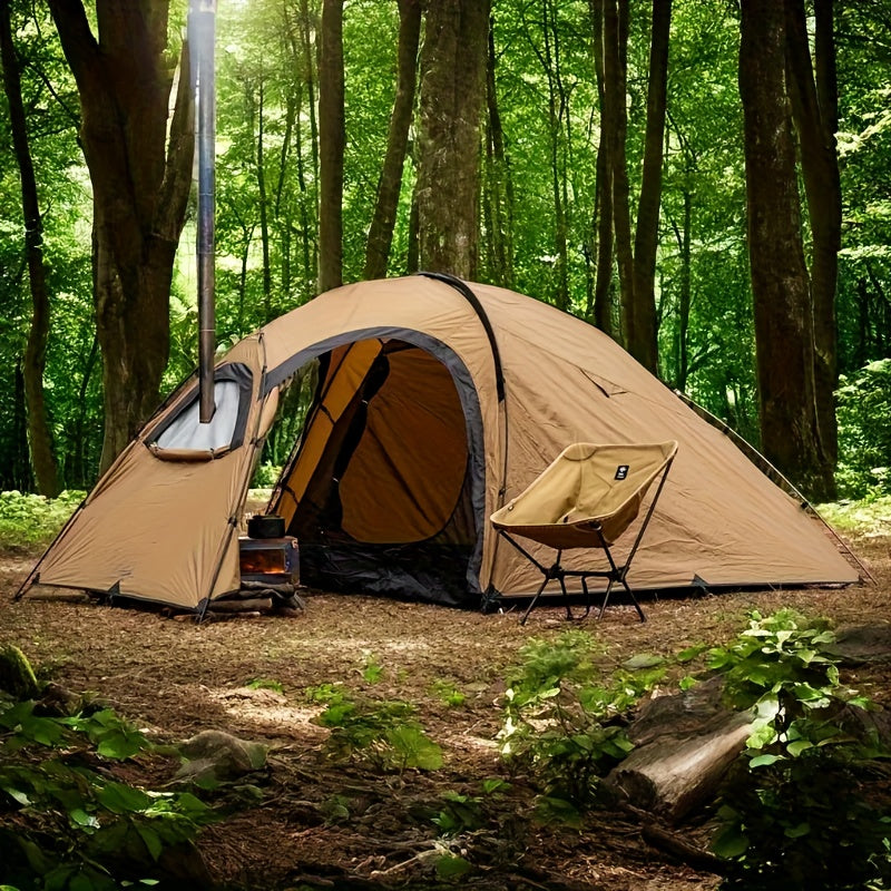 Campravox Hot Tent for Camping with Chimney, a Portable Backpacking Tent Featuring an Inner Tent And Stove Jack, Suitable for 1-2 People for Outdoor Hiking And Hunting