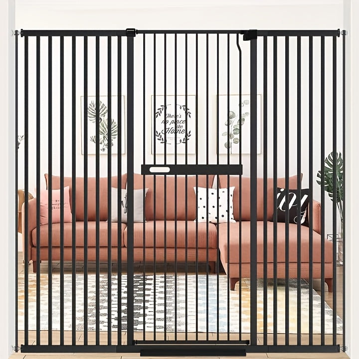 [Extra Tall Pet Gate] 61 Inch Extra Tall Pet Gate, 30.11"-52.7" Extra Wide Pressure Mounted Walk Through Swing Safety Cat Gates for Stairs, Doorways, Kitchen