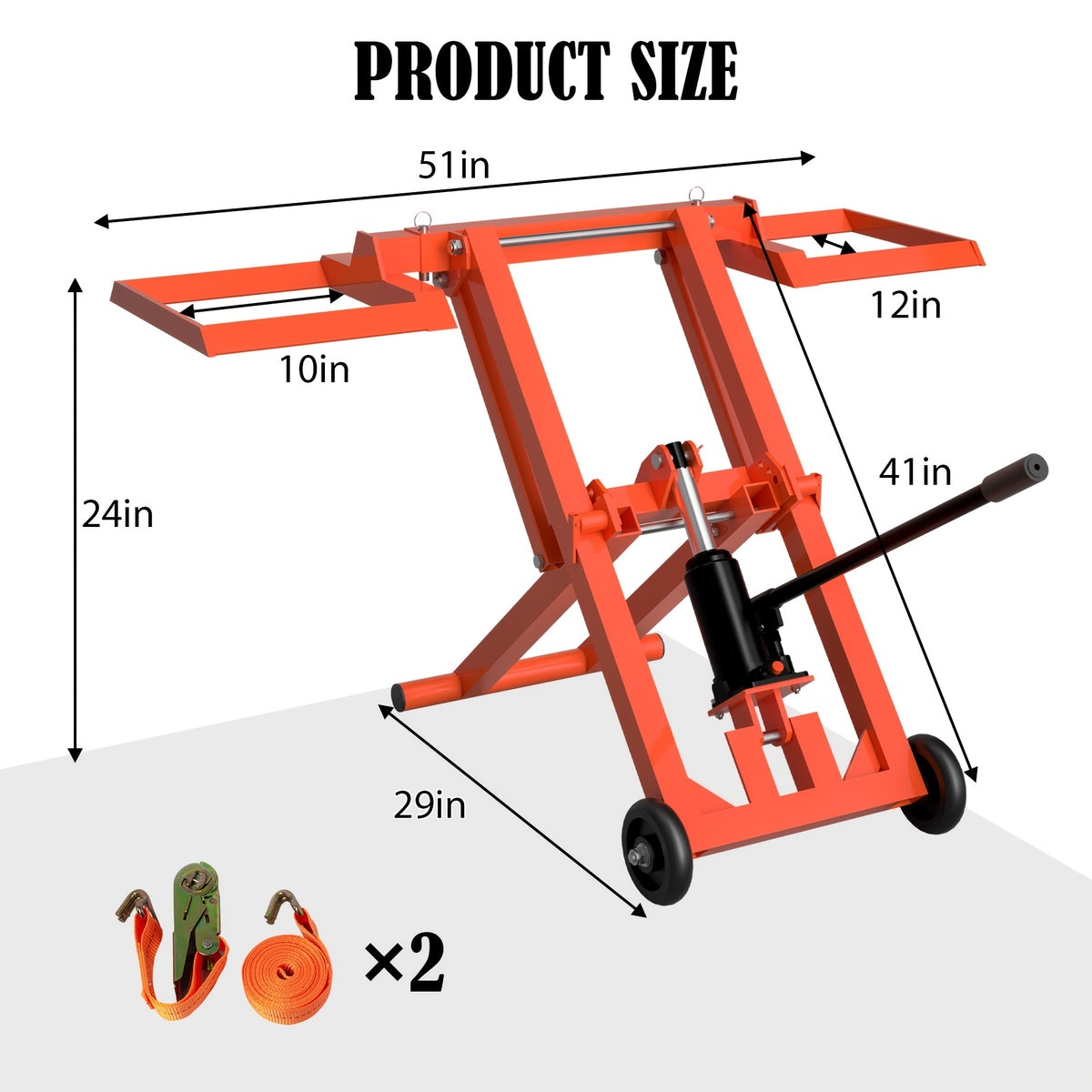 Sturdy 500 Lbs Capacity Lawn Mower Lift Jack - with Hydraulic Jack · Riding Mower Lift Foldable Design | for Zero Turn Mower Lift and Garden Tractors - for Mower Maintenance or Repair