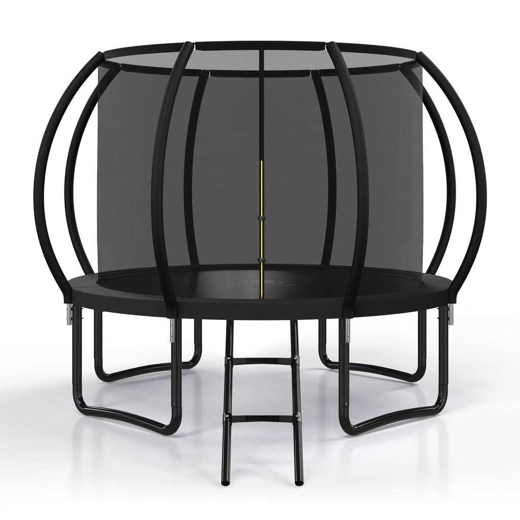 Polar Aurora Outdoor Trampoline, 10FT 12FT 14FT 16FT Recreational Trampoline for Adults, Trampoline with Safety Enclosure Net, Wide Ladder And Anti-Rust Coated Frame