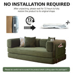 Boneless Sofa Bed, Modern Cloud Couch Folding Sofa Bed, Modular Sofa In A Box Compressed Memory Foam Sofa with Washable Sofa Cover for Living Room, Bedroom, Apartment