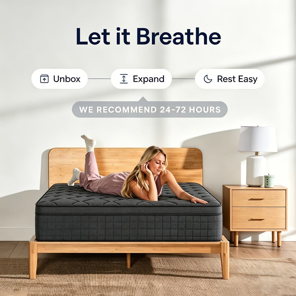 8/10/12/14 Inch Hybrid Mattress, Twin Full Queen King Sizes. Memory Foam with Independent Pocket Springs, Fiberglass-free, Odorless & Breathable, Medium Firm. Lumbar And Edge Support, Perfect for Home, Apartments And Hotels, Compressed Boxed.8/10in