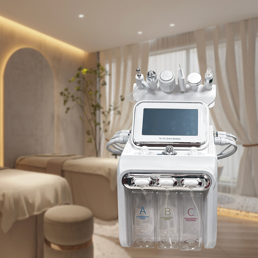 6in 1 Hydroxyl Facial Skin Cleansing Machine for Beauty Salon Home Use Multi-functional Facial Spa Beauty Instrument