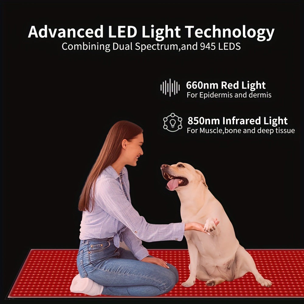63'' X 23.6'' LED 660Nm Red Light Therapy Mat 850Nm Near Infrared Light Therapy Devices Large Pads for Whole Full Body, Father 'S Day Gift