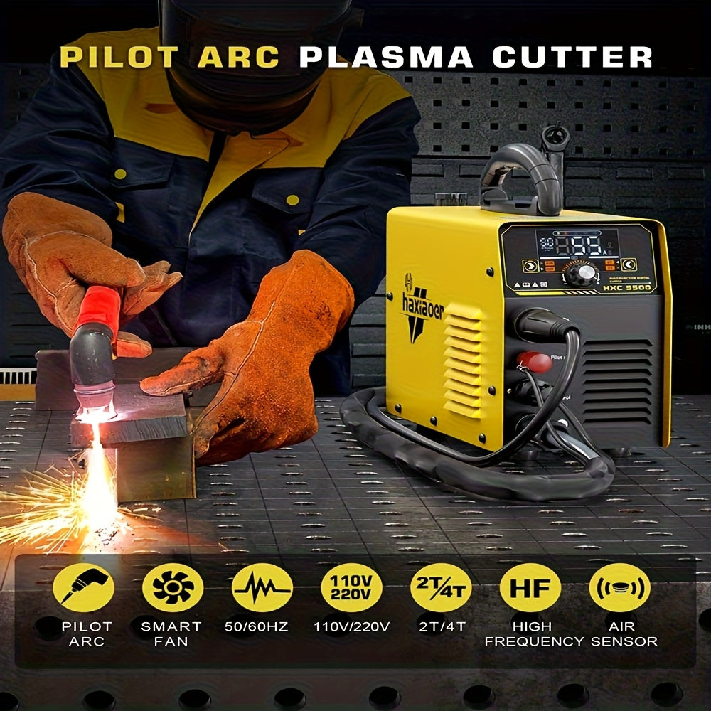 Haxiaoer 550D/FEIFANKE FCK550H/ FEIFANKE -132.09gal Plasma Cutter [Large LED Display, 110V/220V Cutter Machine Non Touch Pilot ARC Highfrequency Air Power Plasma Cutter Machine, DC Inverter Dual Voltage Plasma Cutting Machine