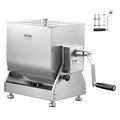 VEVOR Manual Meat Mixer 10L/20L/30L/40L Fixed Tank Mixing Max 60LB for Meat Sausage Mixer, Non-tiltable style/Tiltable style