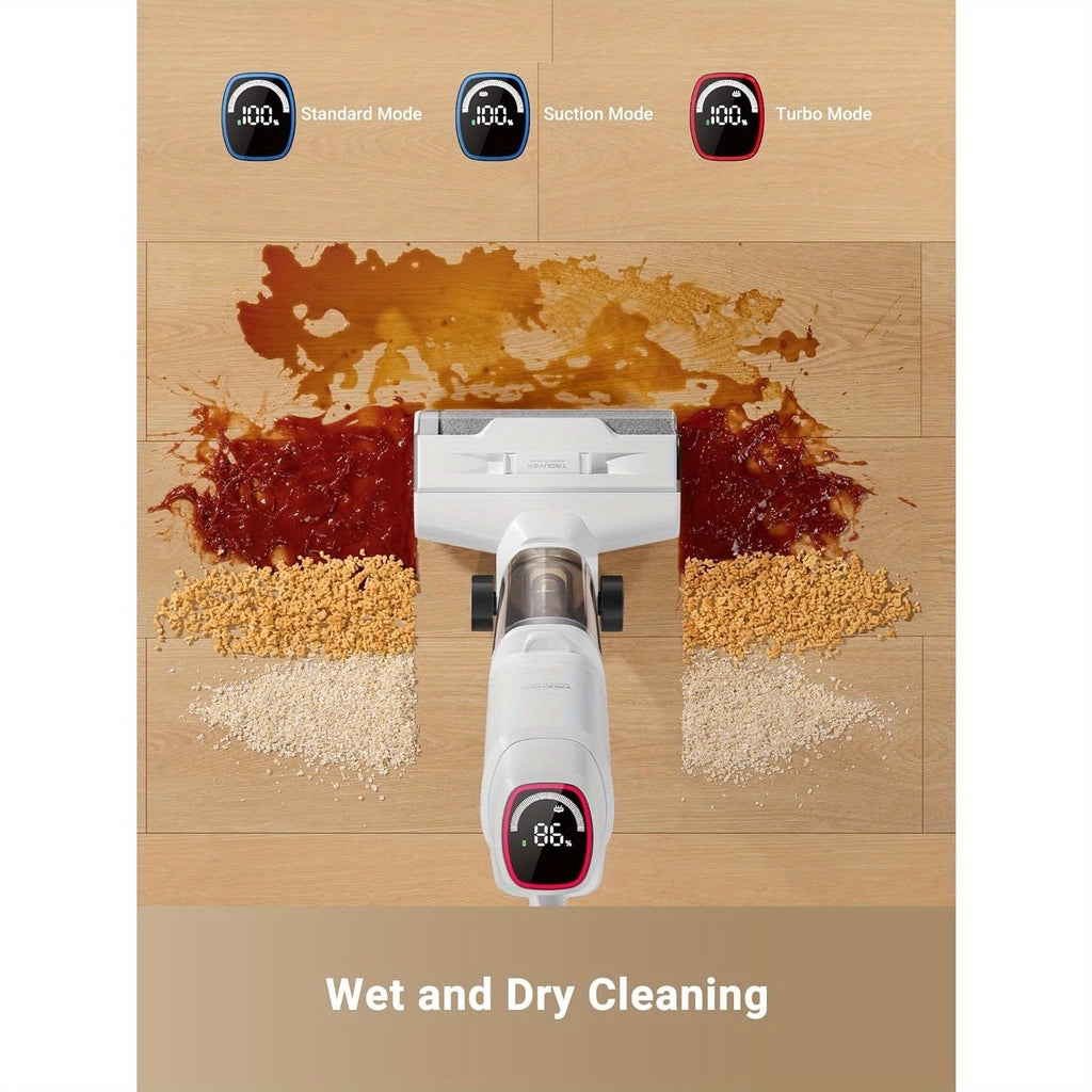 Wet Dry Vacuum Cleaner DREAME K10 Plus for Home Messes, 6.5KPa Suction and Flexible Cord or Battery Operation