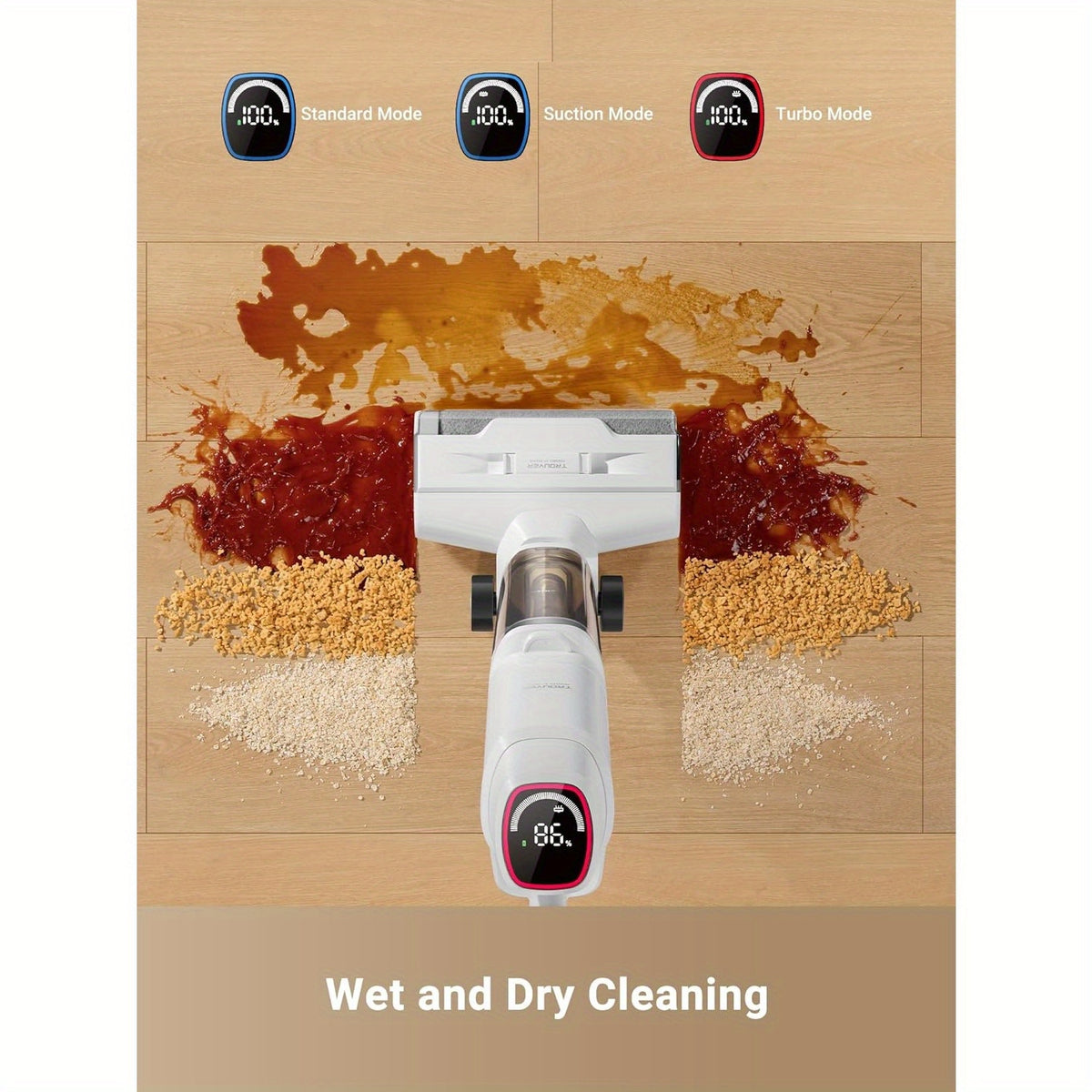 Wet Dry Vacuum Cleaner DREAME K10 Plus for Home Messes, 6.5KPa Suction and Flexible Cord or Battery Operation