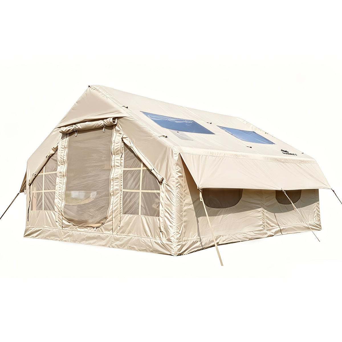 AISUNSS Inflatable Camping Tent for 4-6 Person, Easy Setup High Quality Outdoor Oxford Tents with Pump, Self-Supporting Structure Inflatable House Tent, Cabin Tent with Mesh Windows & Doors