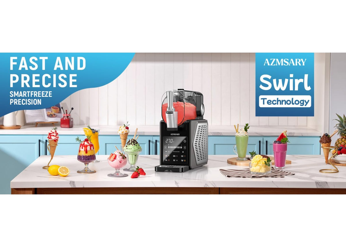 2-in-1 Ice Cream/Slush Machine, 5-in-1 Cold Drink Maker, Iced Tea Machine, 85-ounce Capacity, One-Touch Preset, No Ice Needed, Self-Cleaning - Easily Make Milkshakes, Margaritas, And More At Home